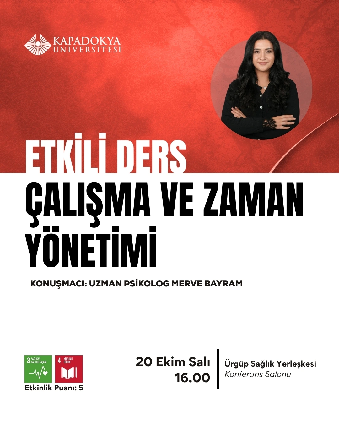 Etkili Ders Çalışma ve Zaman Yönetimi - Sağlık Yerleşkesi